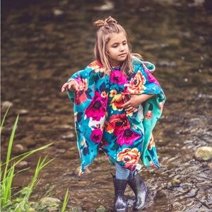 Girls Poncho Florals and Mermaids